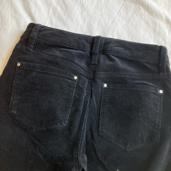 Club Monaco Black Corduroy Pants - size 0 - Picture 3 of 4